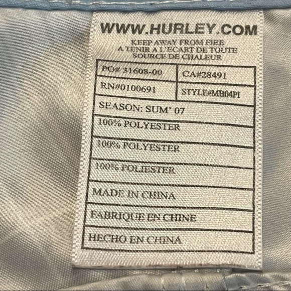 HURLEY Men’s Plaid Swim Trunks - Picture 5 of 8